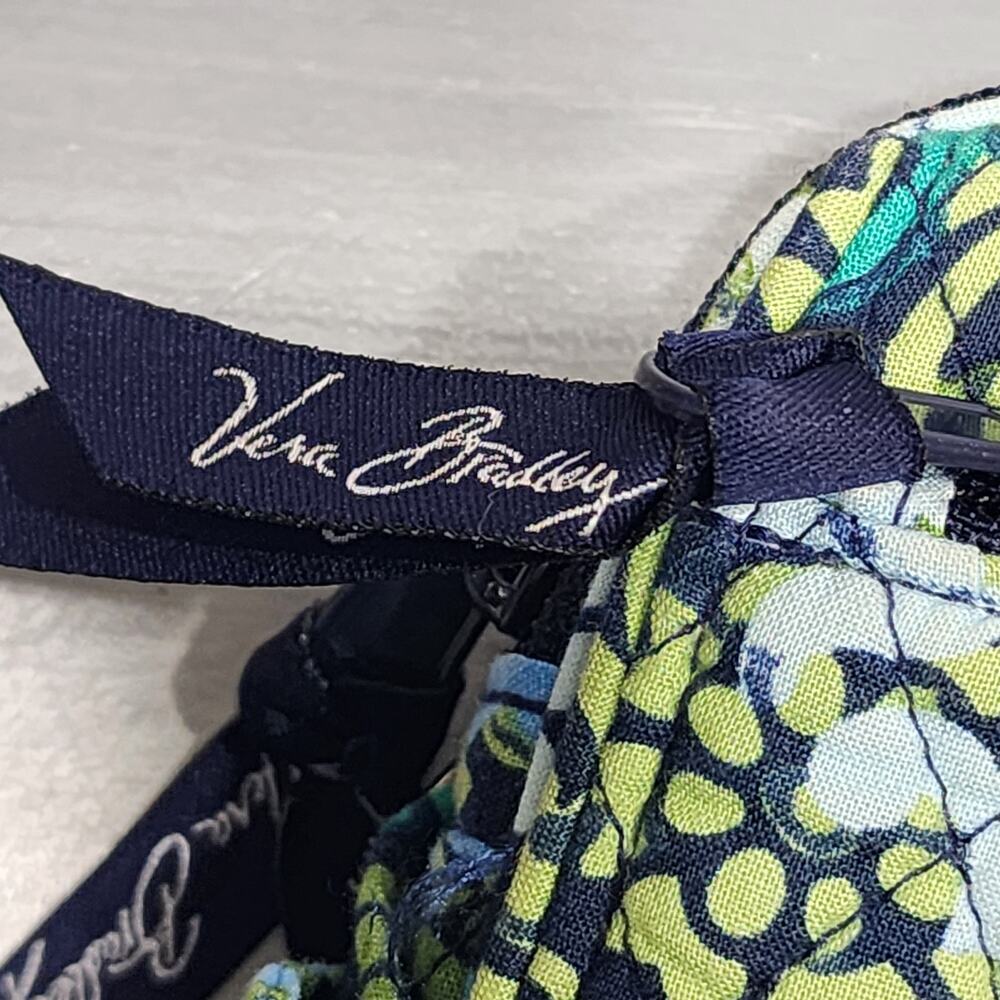 Vera Bradley Caribbean Sea Cross‎ Body Hipster Purse Bag Blues Greens - Picture 4 of 9